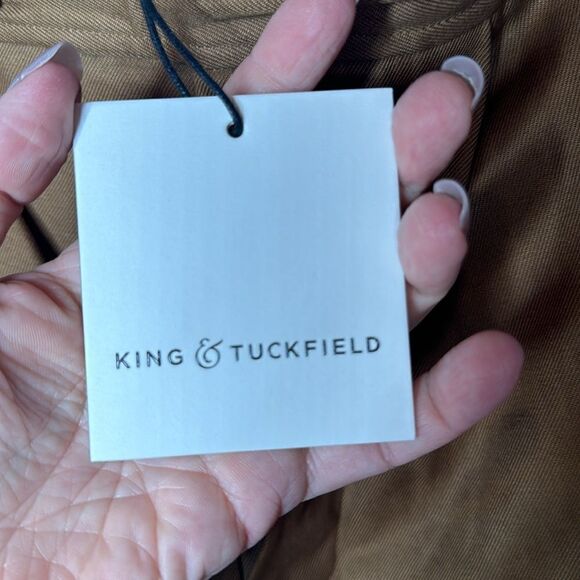 King & Tuckfield 100% Cotton High Waisted Bermuda Shorts. Size Large. - Picture 9 of 11